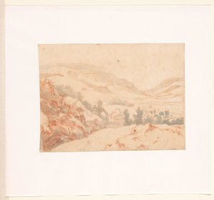 Paysage vallonné avec vue sur un village