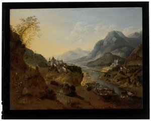 Paysage fluvial - Jan Griffier