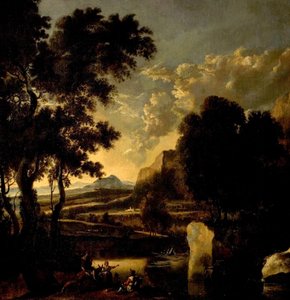 Paysage avec figures au premier plan