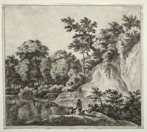 Le rocher baigné par la rivière