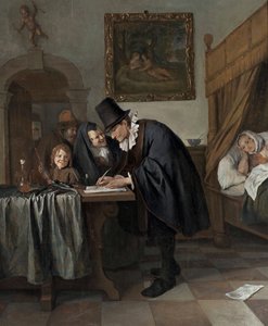 Visite du médecin (La visite du médecin), vers 1665 (huile sur bois)