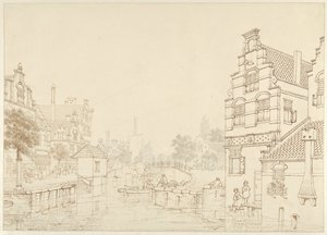 Un canal dans une ville - Jan Hendrik Verheijen