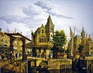 Scène de rue hollandaise le long d