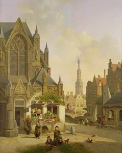 Étal de légumes dans une ville hollandaise - Jan Hendrik Verheyen