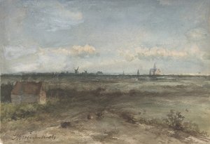 Vue de Haarlem depuis les dunes, milieu 19e-début 20e siècle