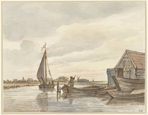 Quelques bateaux sur un canal
