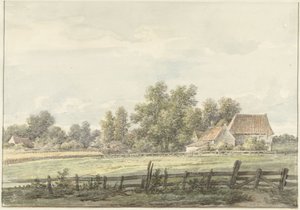 Paysage avec ferme