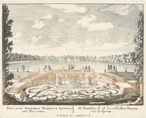 Fontaine et grand étang dans les jardins du Palais Het Loo, 1694-97 - Jan I van Call