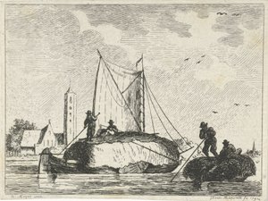 Deux barges de foin - Jan Izaak van Mansvelt