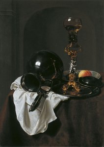 Nature morte avec verre de vin et cruche en étain - Jan Jansz. Treck