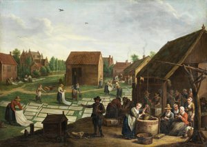 Jan Josef Horemans (II) Bleachfield - Jan Josef Horemans the Younger