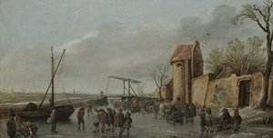 Une scène sur la glace, 1627 - Jan Josefsz Goyen van