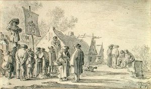 Scène de village - Jan Josephsz van Goyen