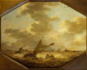 Paysage marin avec pêcheurs