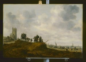 La vieille église à Egmond aan Zee - Jan Josephsz van Goyen
