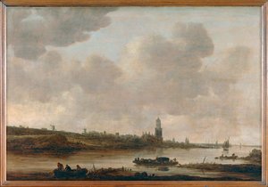 Vue de Rhenen sur le Rhin avec l