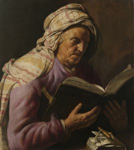 Vieille femme lisant, 1626-1633
