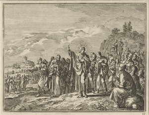 Le Christ prêchant devant une foule en plein air - Jan Luyken