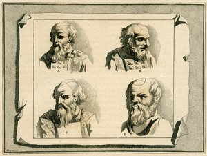 Lettres grecques dessinées sur la tête du Grand Prêtre dans le cadre de l