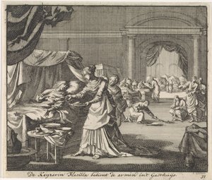 Sainte impératrice Flaccilla soignant les pauvres et les malades - Jan Luyken