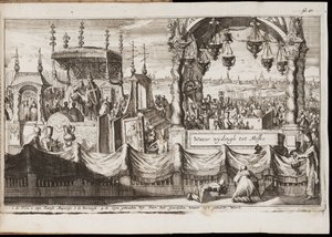 La grande bénédiction des eaux à Moscou (Russie) - Œuvre de Jan (Johannes) Luyken (1649-1712), gravure