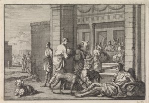 Lazare mendiant à la table du riche
