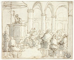 Homme Prêchant à la Congrégation
