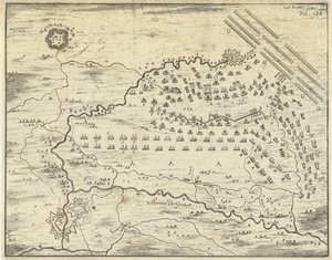 Plan de la bataille de Landen - Jan Luyken