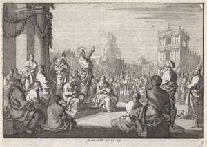 Prédication du Christ devant le temple - Jan Luyken