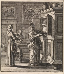 Une femme sort des objets d