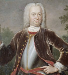 Néerlandais : Gustaaf Willem baron van Imhoff (1705-50). Gouverneur général (1743-50) Portrait de Gustaaf Willem, baron van Imhoff, gouverneur général de la Compagnie néerlandaise des Indes orientales. - Jan Maurits Quinkhard