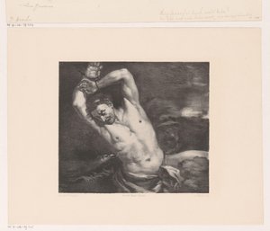 Oiseau de proie tirant le foie du corps de Prométhée - Jan Mesker