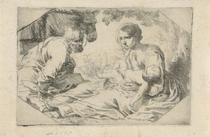 Repos pendant la fuite en Égypte - Jan Miel