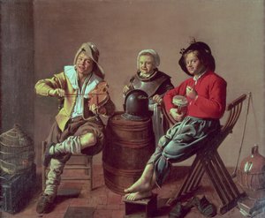 Deux garçons et une fille faisant de la musique