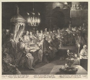 Le festin de Balthazar, vers 1624