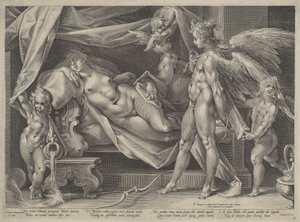 Cupidon et Psyché - Jan Muller, after Bartholomaeus Spranger
