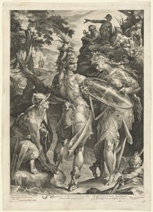 Minerve et Mercure armant Persée