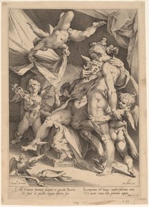 Vénus et Mercure - Jan Muller, after Bartholomaeus Spranger