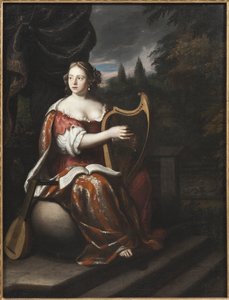Femme jouant de la harpe