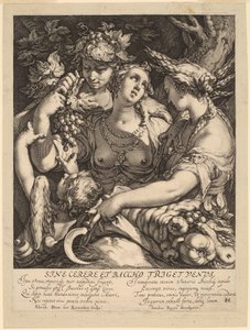 Sine Cerere et Baccho Friget Venus - Jan Pietersz Saenredam, after Abraham Bloemaert