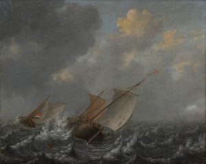 Navires sur une mer agitée