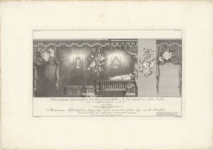Côté droit de la salle avec le lit funéraire du prince Guillaume IV, 1751 - Jan Punt