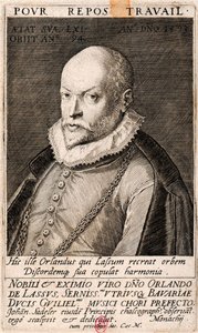 Portrait du compositeur Orlando di Lasso 1532-1594, 1593