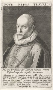 Portrait du compositeur Orlando di Lasso 1532-1594, 1593