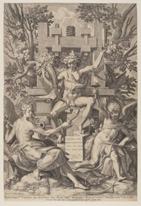 Bacchus assis sur un tonneau - Jan Sadeler I