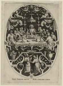 Cène, extrait de La Passion du Christ - Jan Sadeler I