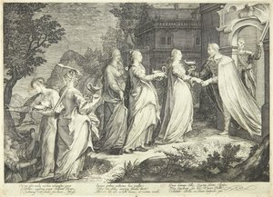 Les vierges sages reçues par le Seigneur