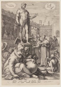 Jupiter préside aux arts libéraux, extrait de Sept dieux planétaires - Jan Saenredam