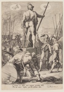 Mars préside aux arts de la guerre, extrait de Sept dieux planétaires - Jan Saenredam