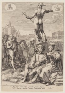 Mercure préside aux arts, extrait de Sept dieux planétaires - Jan Saenredam